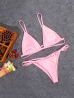 trendi rózsaszín pántos bikini