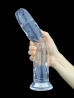 nagy tapadókorongos L crystal dildó
